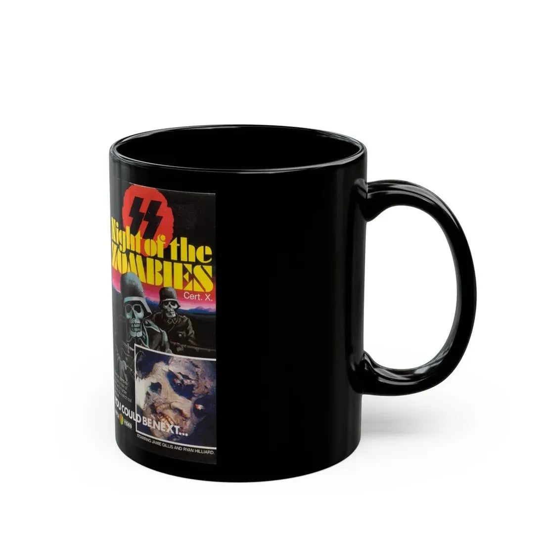 NIGHT OF THE ZOMBIES APPLE VIDEO (VHS COVER) - Black Coffee Mug - Go Mug Yourself