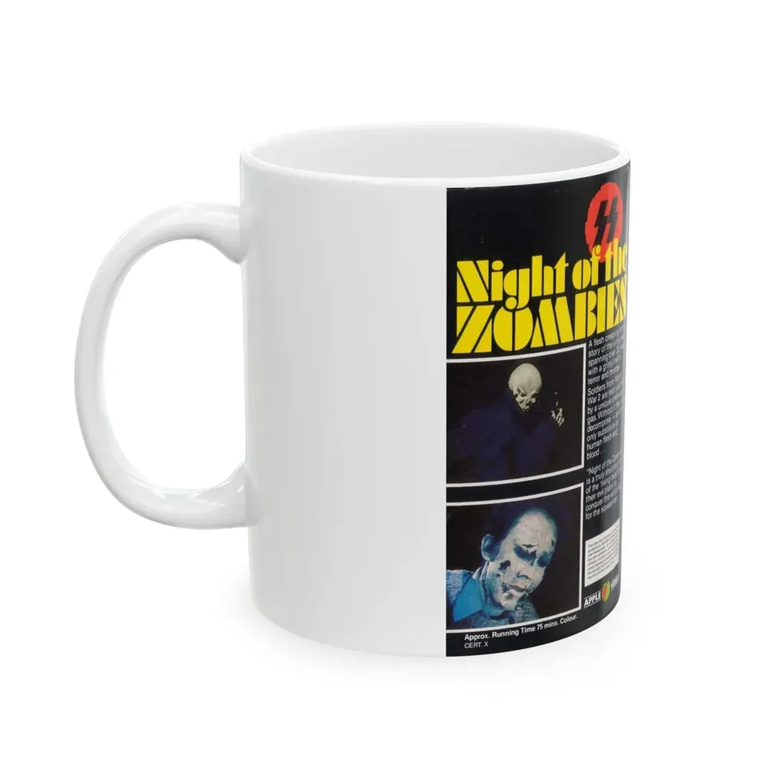 NIGHT OF THE ZOMBIES APPLE VIDEO (VHS COVER) - White Coffee Mug - Go Mug Yourself