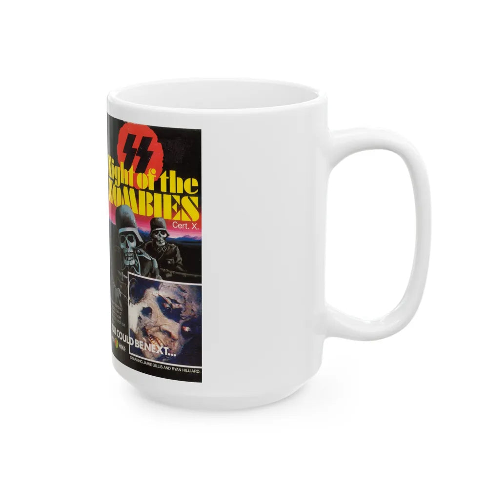 NIGHT OF THE ZOMBIES APPLE VIDEO (VHS COVER) - White Coffee Mug-Go Mug Yourself