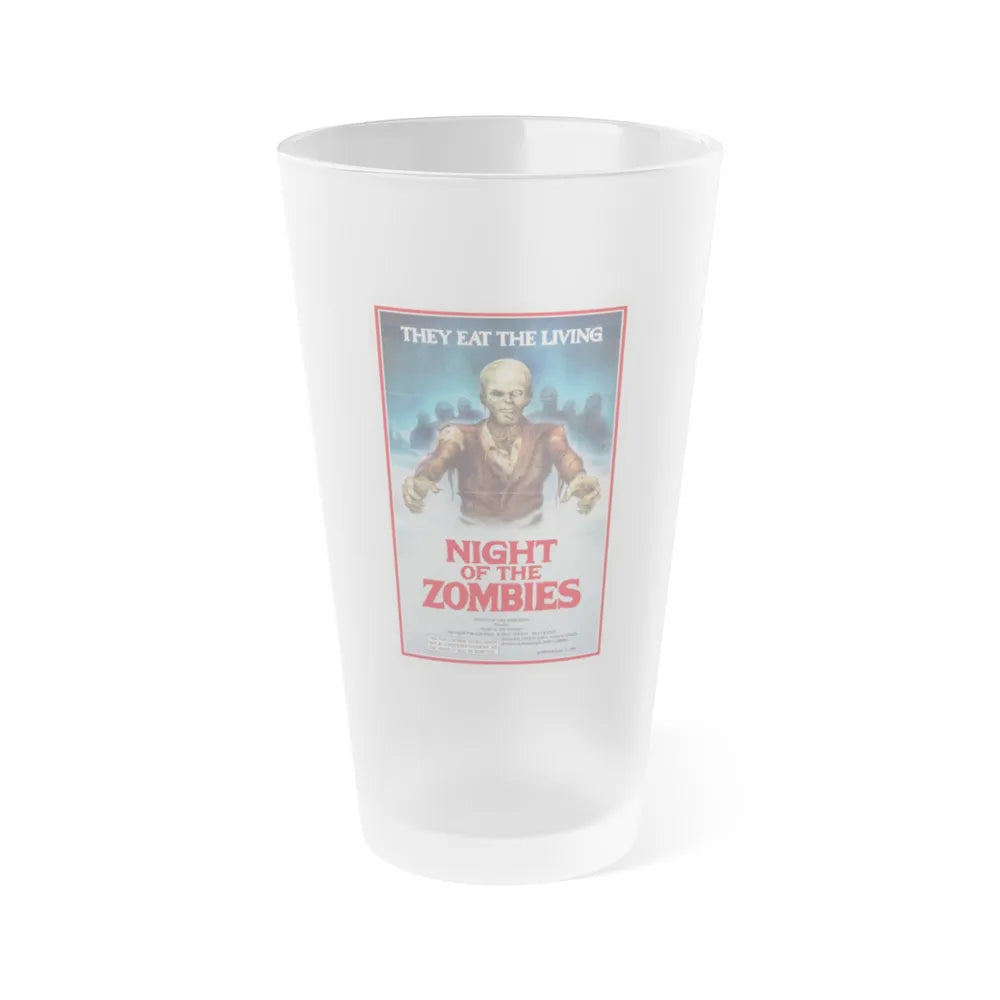 NIGHT OF THE ZOMBIES (HELL OF THE LIVING DEAD) 1980 Movie Poster - Frosted Pint Glass 16oz-16oz-Frosted-Go Mug Yourself