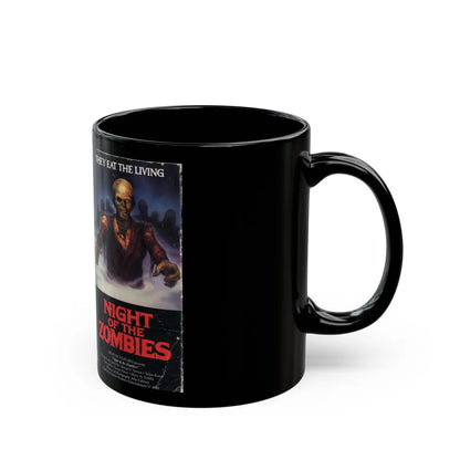 NIGHT OF THE ZOMBIES (VHS COVER) - Black Coffee Mug-Go Mug Yourself