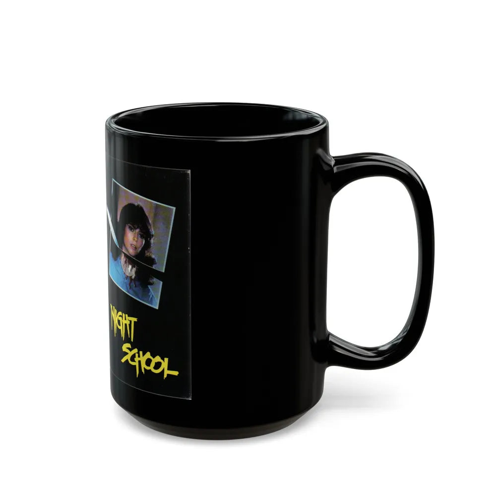 NIGHT SCHOOL CBS FOX (VHS COVER) - Black Coffee Mug-Go Mug Yourself