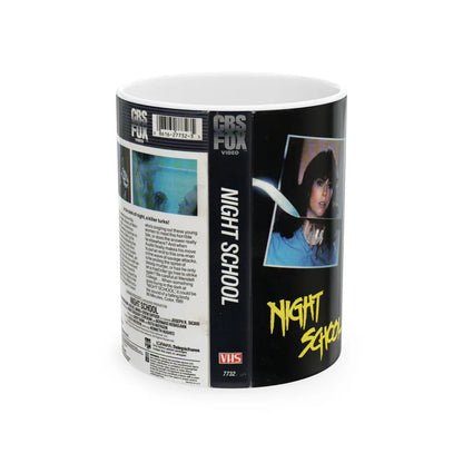 NIGHT SCHOOL CBS FOX (VHS COVER) - White Coffee Mug-11oz-Go Mug Yourself