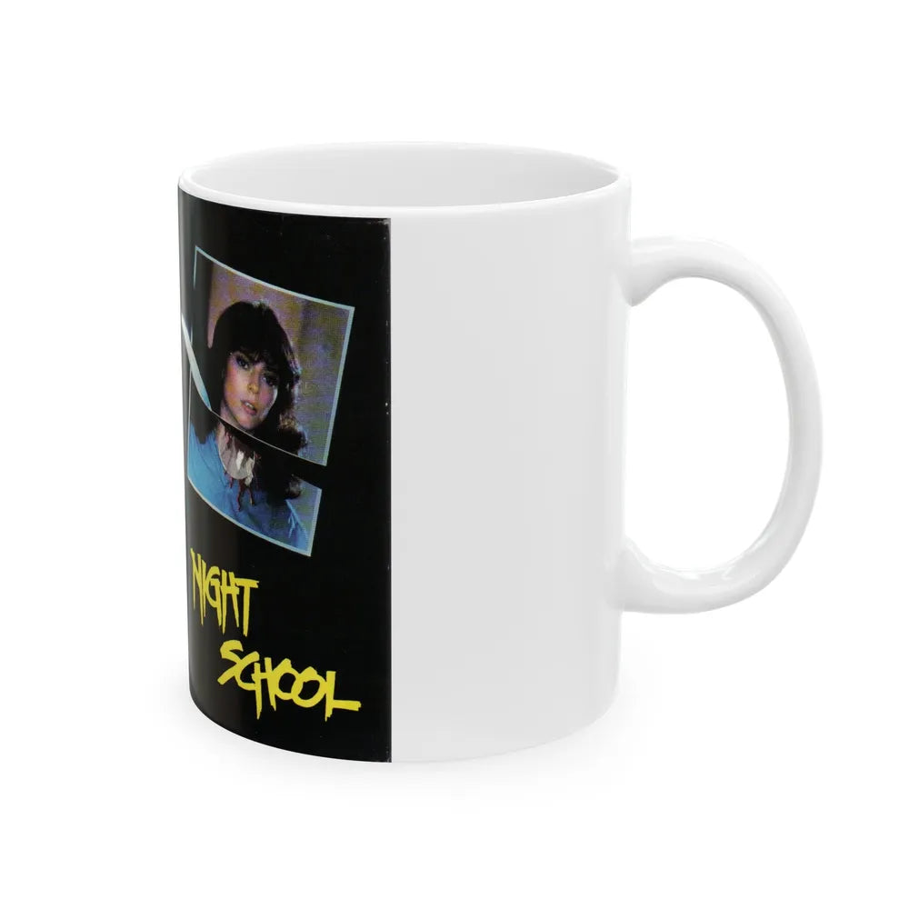 NIGHT SCHOOL CBS FOX (VHS COVER) - White Coffee Mug-Go Mug Yourself