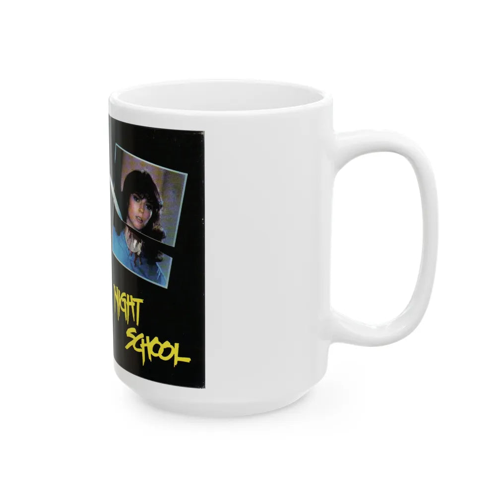 NIGHT SCHOOL CBS FOX (VHS COVER) - White Coffee Mug-Go Mug Yourself