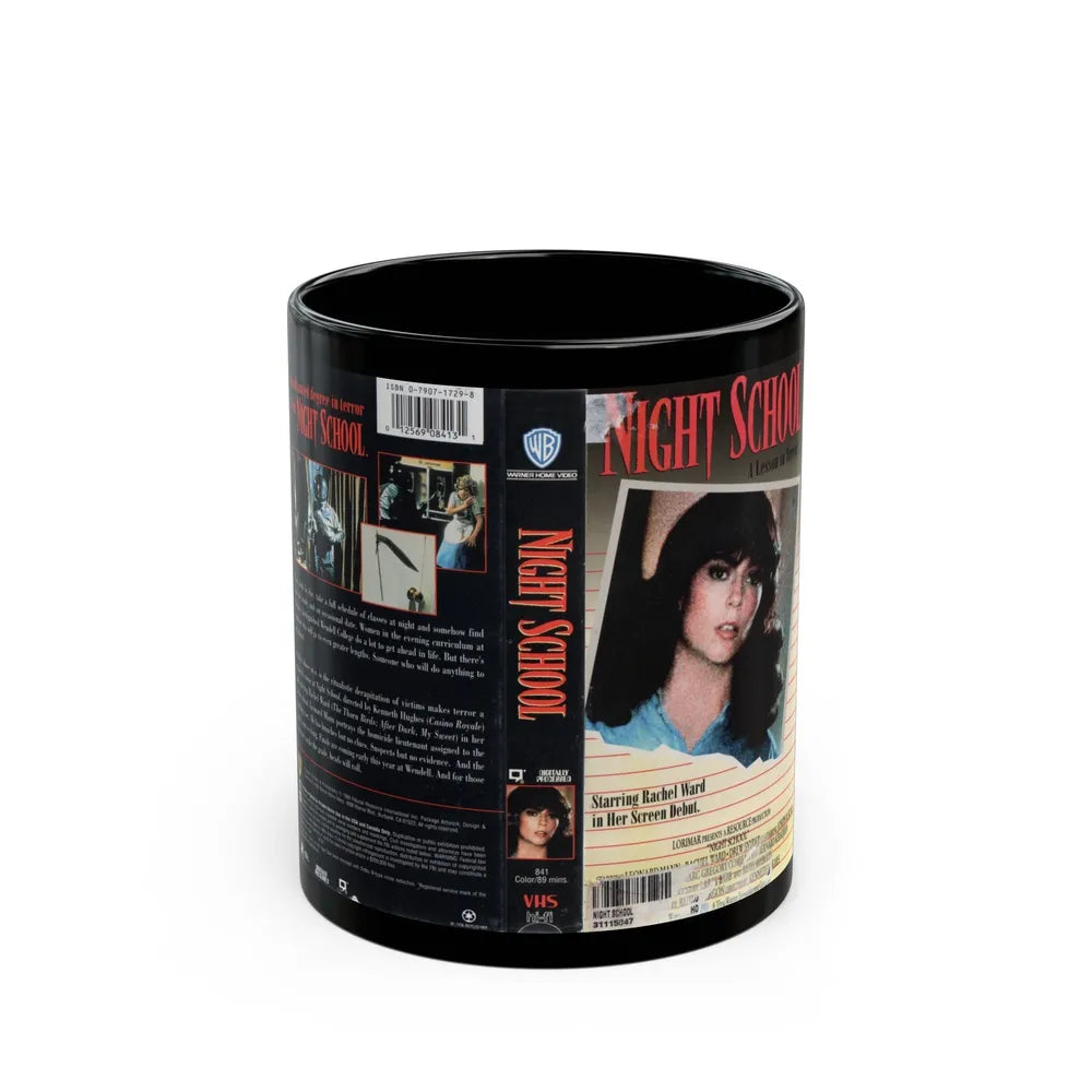 NIGHT SCHOOL (VHS COVER) - Black Coffee Mug-11oz-Go Mug Yourself