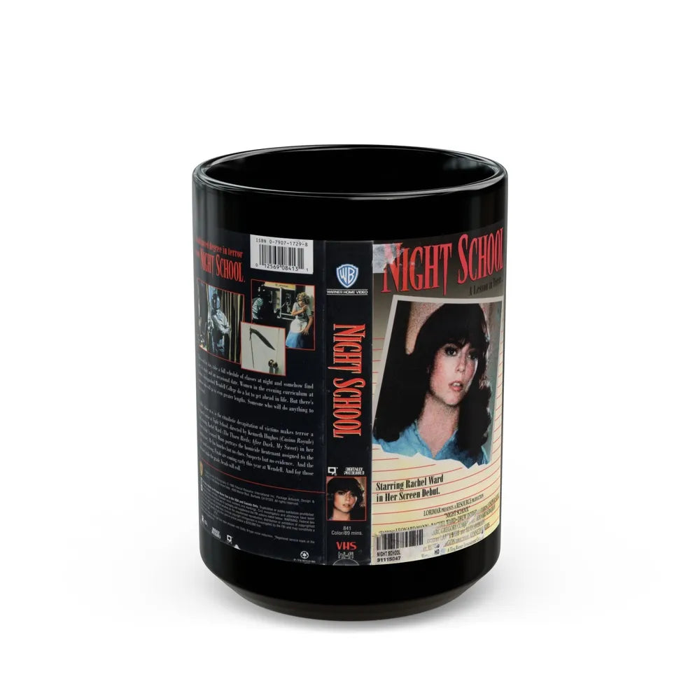 NIGHT SCHOOL (VHS COVER) - Black Coffee Mug-15oz-Go Mug Yourself