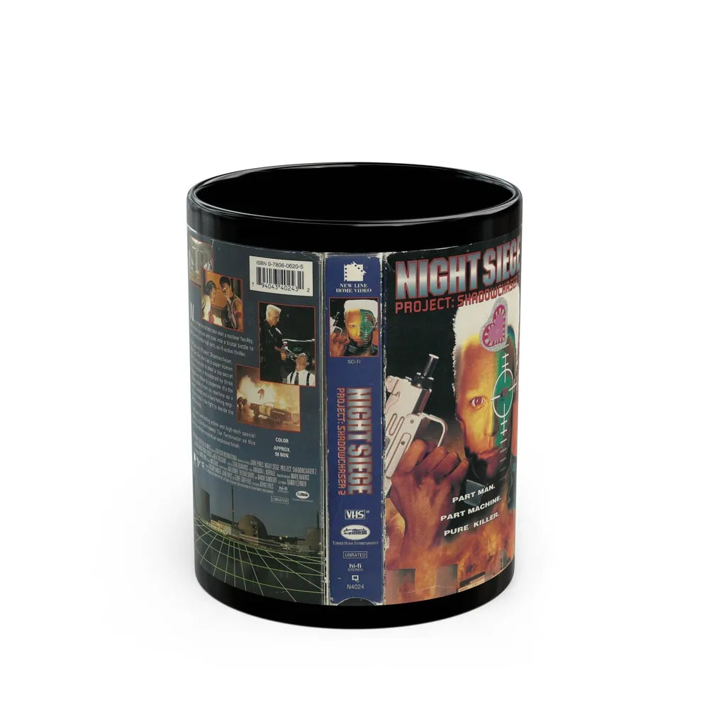 NIGHT SIEGE PROJECT SHADOWCHASER 2 (VHS COVER) - Black Coffee Mug-11oz-Go Mug Yourself