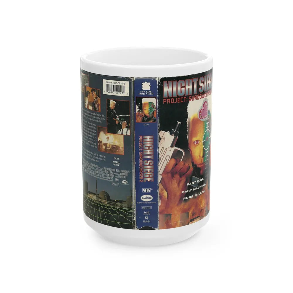 NIGHT SIEGE PROJECT SHADOWCHASER 2 (VHS COVER) - White Coffee Mug-15oz-Go Mug Yourself