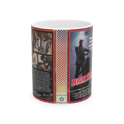 NIGHT STICK (VHS COVER) - White Coffee Mug-11oz-Go Mug Yourself