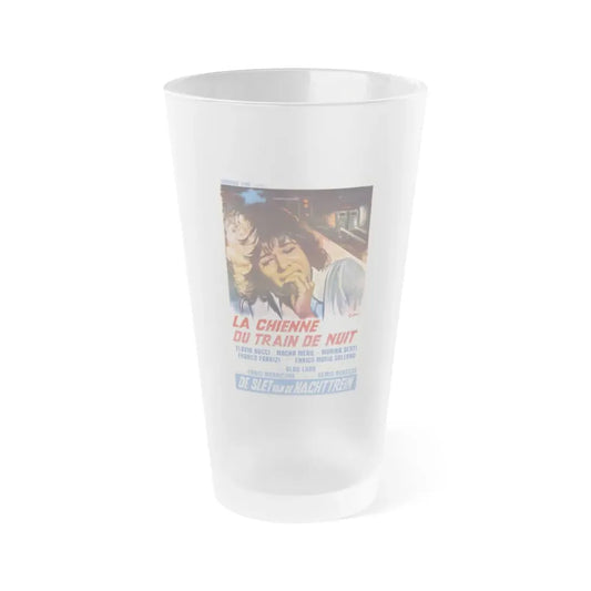 NIGHT TRAIN MURDERS (BELGIAN) 1975 Movie Poster - Frosted Pint Glass 16oz 16oz Frosted - Go Mug Yourself