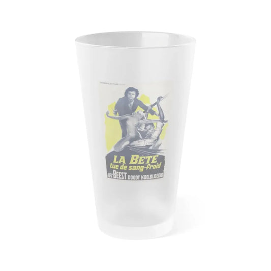 NIGHT TRAIN MURDERS (BELGIUM 2) 1975 Movie Poster - Frosted Pint Glass 16oz 16oz Frosted - Go Mug Yourself