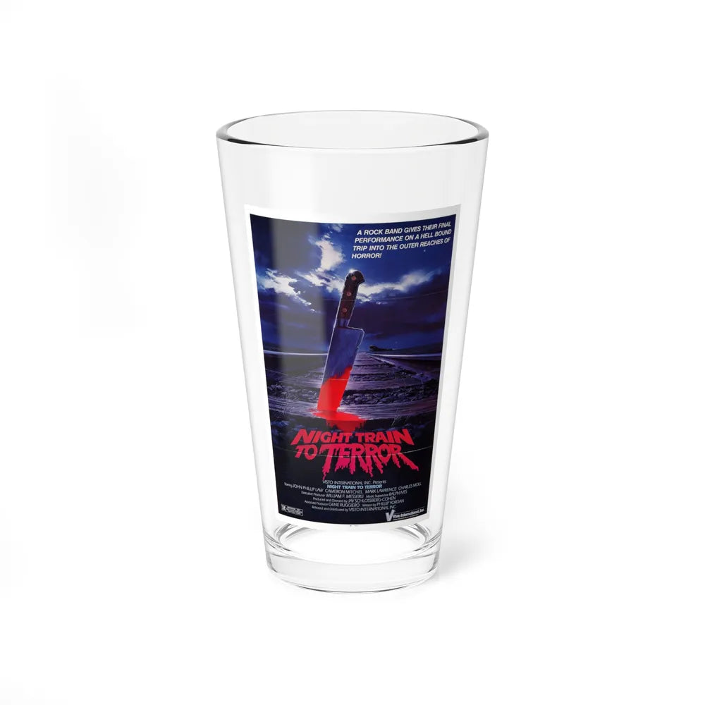 NIGHT TRAIN TO TERROR 1985 Movie Poster - Pint Glass 16oz-16oz-Go Mug Yourself