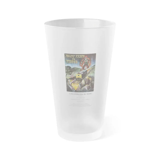 NIGHT TRAIN TO TERROR (2) 1985 Movie Poster - Frosted Pint Glass 16oz 16oz Frosted - Go Mug Yourself