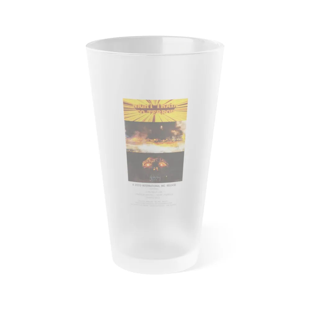 NIGHT TRAIN TO TERROR (3) 1985 Movie Poster - Frosted Pint Glass 16oz-16oz-Frosted-Go Mug Yourself