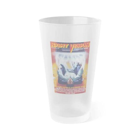 NIGHT VISION 1987 Movie Poster - Frosted Pint Glass 16oz 16oz Frosted - Go Mug Yourself
