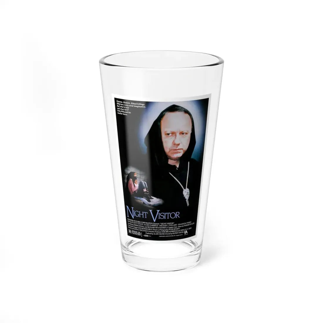 NIGHT VISITOR (NEVER CRY DEVIL) 1989 Movie Poster - Pint Glass 16oz 16oz - Go Mug Yourself