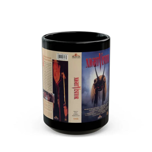 NIGHT VISITOR (VHS COVER) - Black Coffee Mug 15oz - Go Mug Yourself