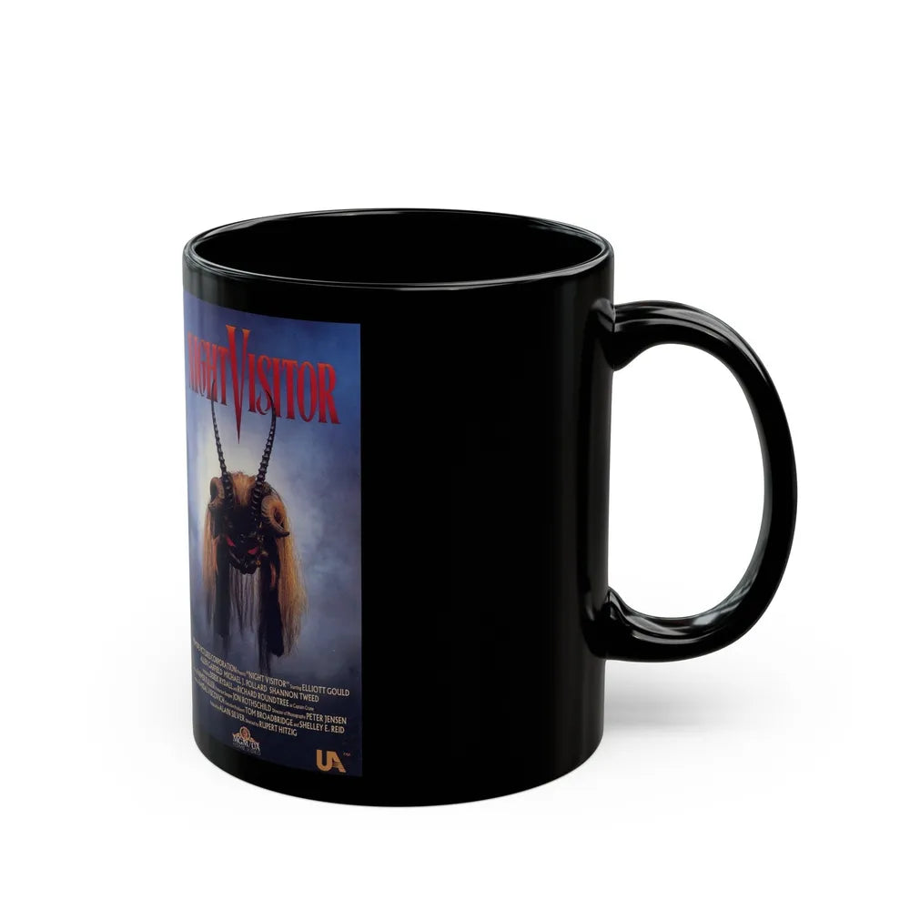 NIGHT VISITOR (VHS COVER) - Black Coffee Mug-Go Mug Yourself