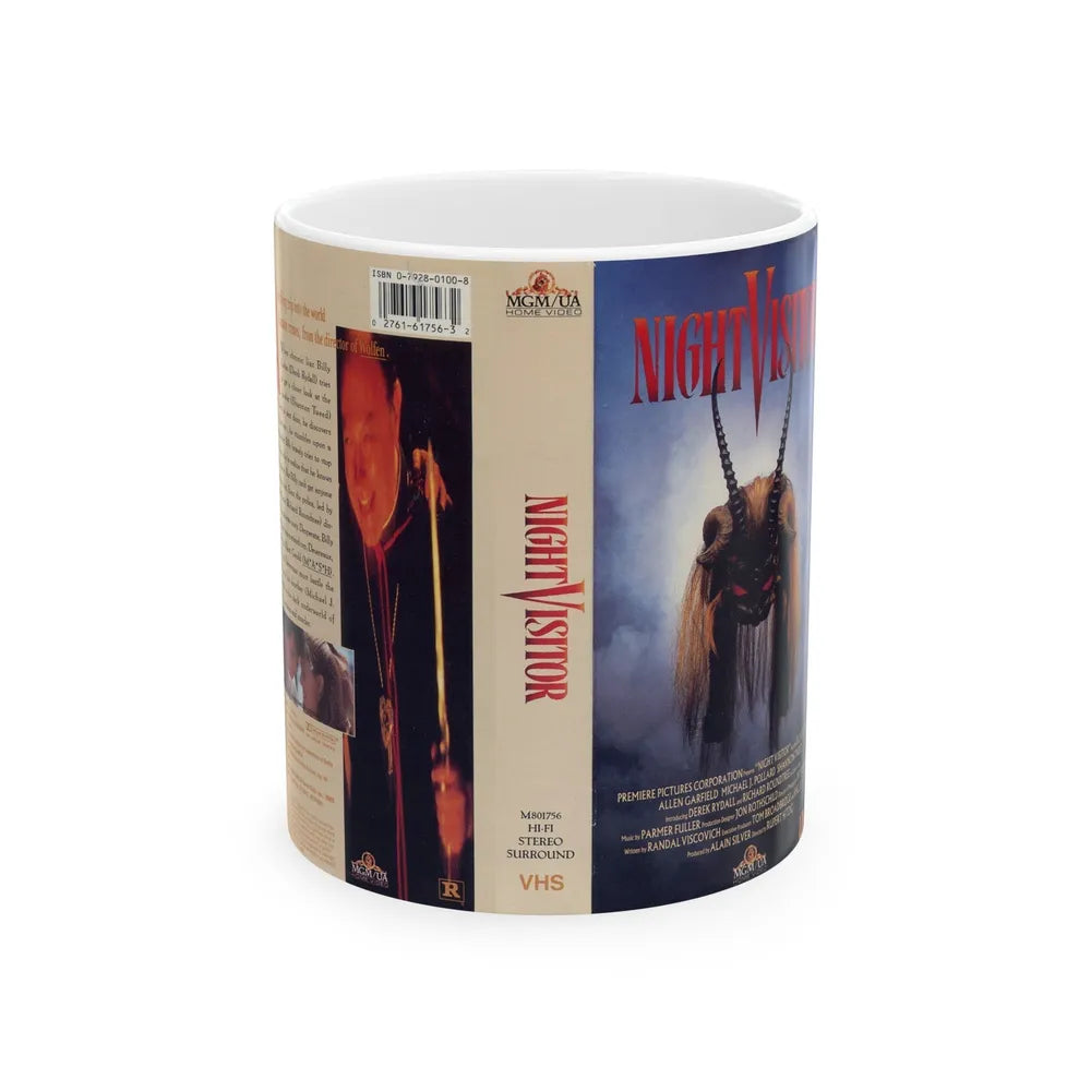 NIGHT VISITOR (VHS COVER) - White Coffee Mug-11oz-Go Mug Yourself