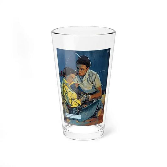Night Visitor, Woman's Day, September 1955 (Magazine Illustration) Pint Glass 16oz 16oz - Go Mug Yourself