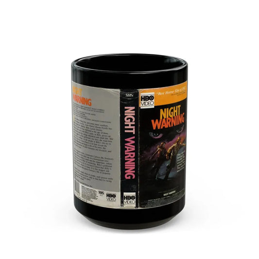 NIGHT WARNING (VHS COVER) - Black Coffee Mug 15oz - Go Mug Yourself