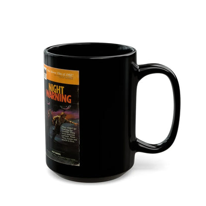 NIGHT WARNING (VHS COVER) - Black Coffee Mug-Go Mug Yourself