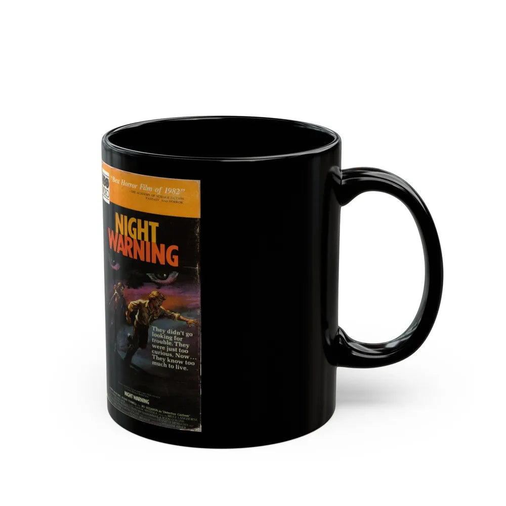 NIGHT WARNING (VHS COVER) - Black Coffee Mug-Go Mug Yourself