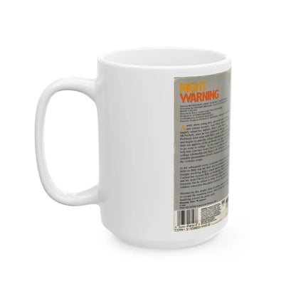 NIGHT WARNING (VHS COVER) - White Coffee Mug-Go Mug Yourself