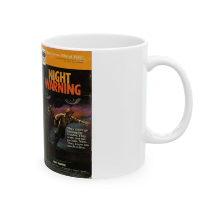 NIGHT WARNING (VHS COVER) - White Coffee Mug-Go Mug Yourself