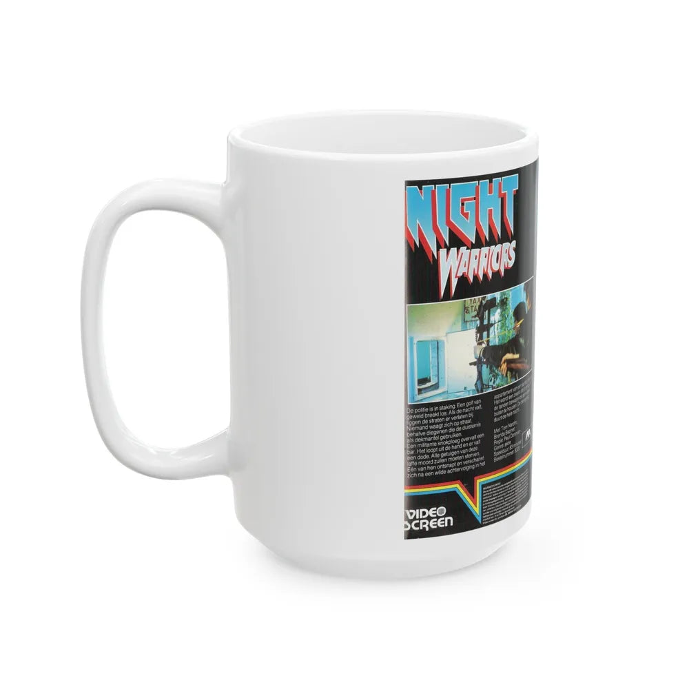 NIGHT WARRIORS (VHS COVER) - White Coffee Mug-Go Mug Yourself