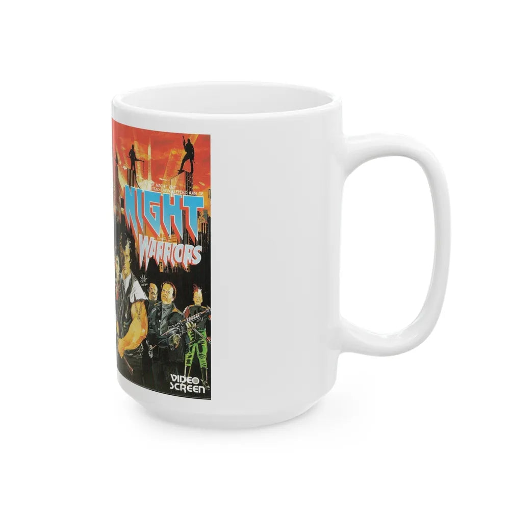 NIGHT WARRIORS (VHS COVER) - White Coffee Mug-Go Mug Yourself