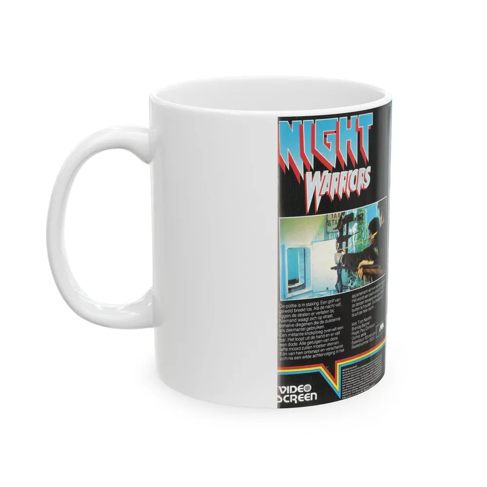 NIGHT WARRIORS (VHS COVER) - White Coffee Mug-Go Mug Yourself