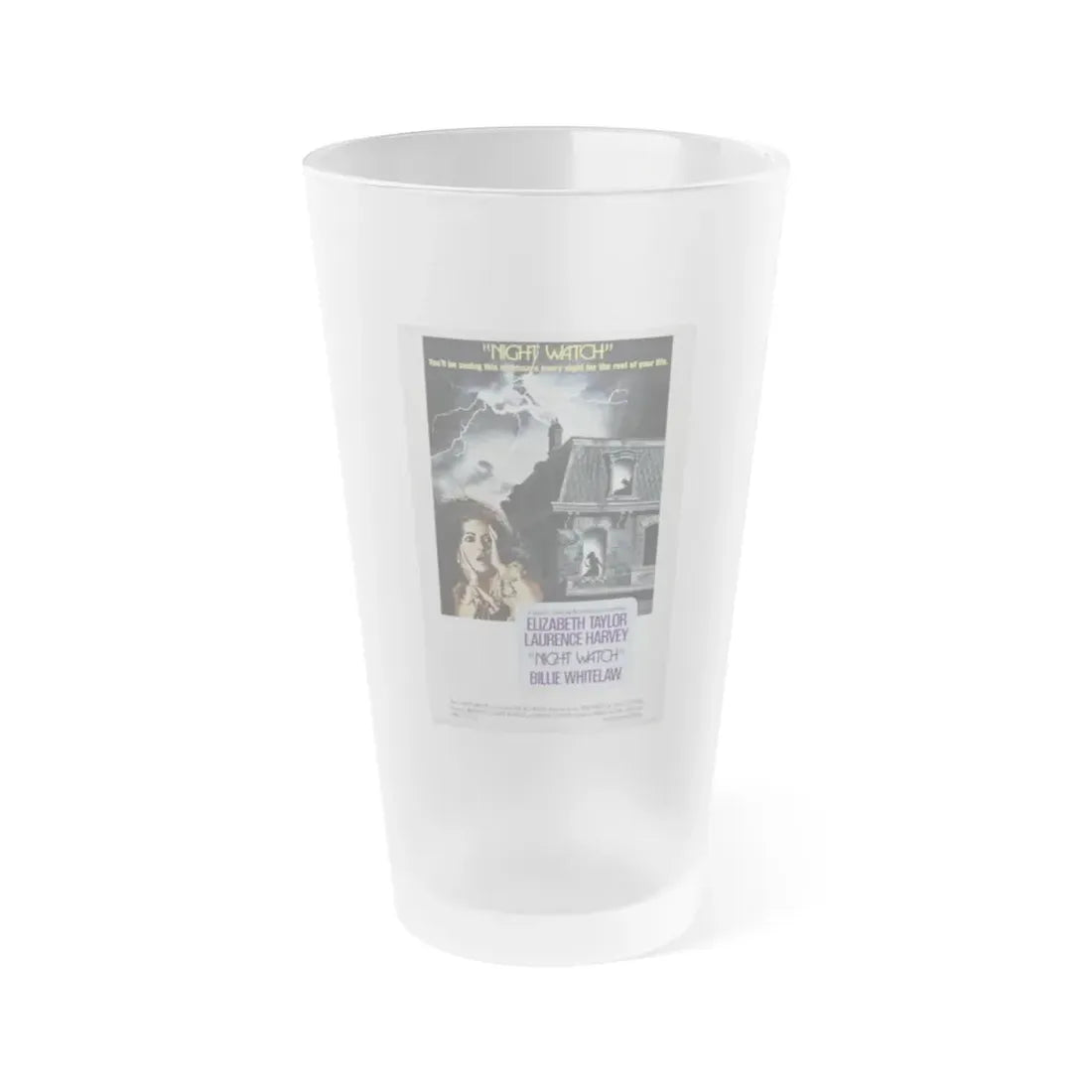 NIGHT WATCH 1973 Movie Poster - Frosted Pint Glass 16oz 16oz Frosted - Go Mug Yourself