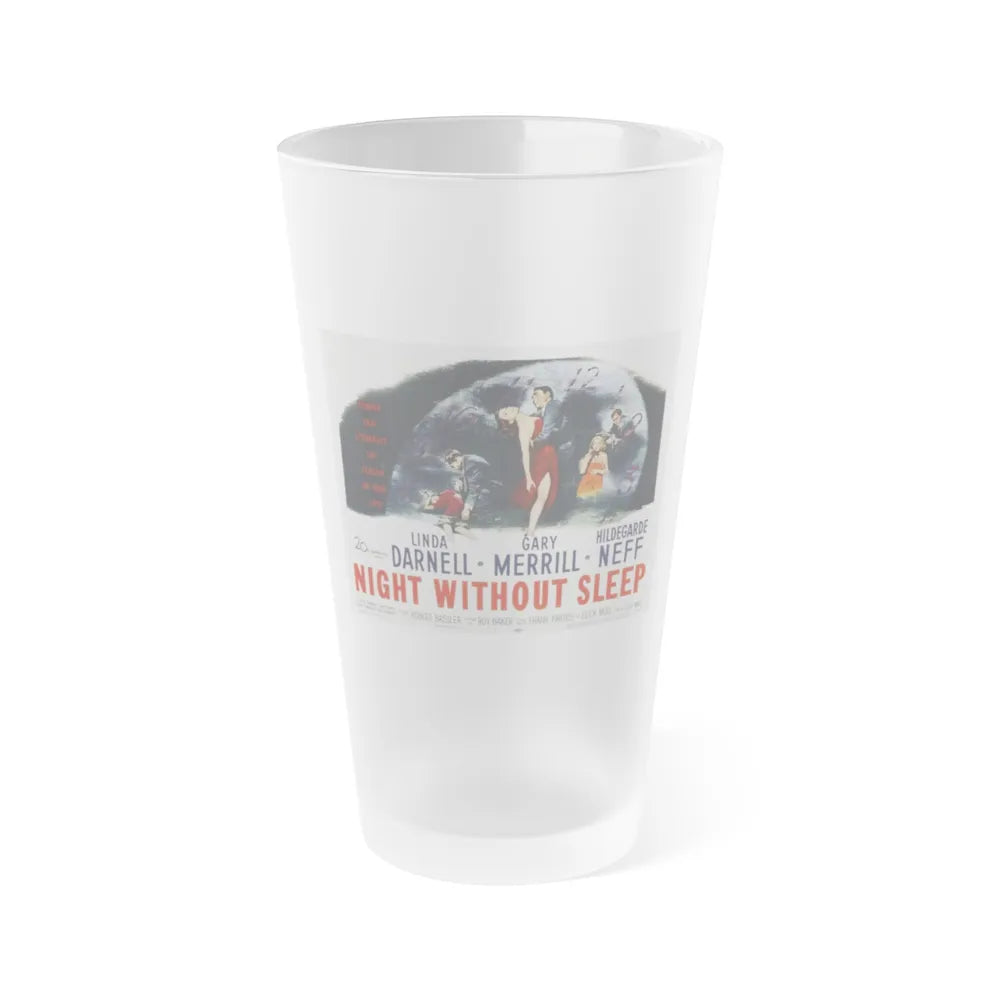 NIGHT WITHOUT SLEEP 1952 Movie Poster - Frosted Pint Glass 16oz-16oz-Frosted-Go Mug Yourself