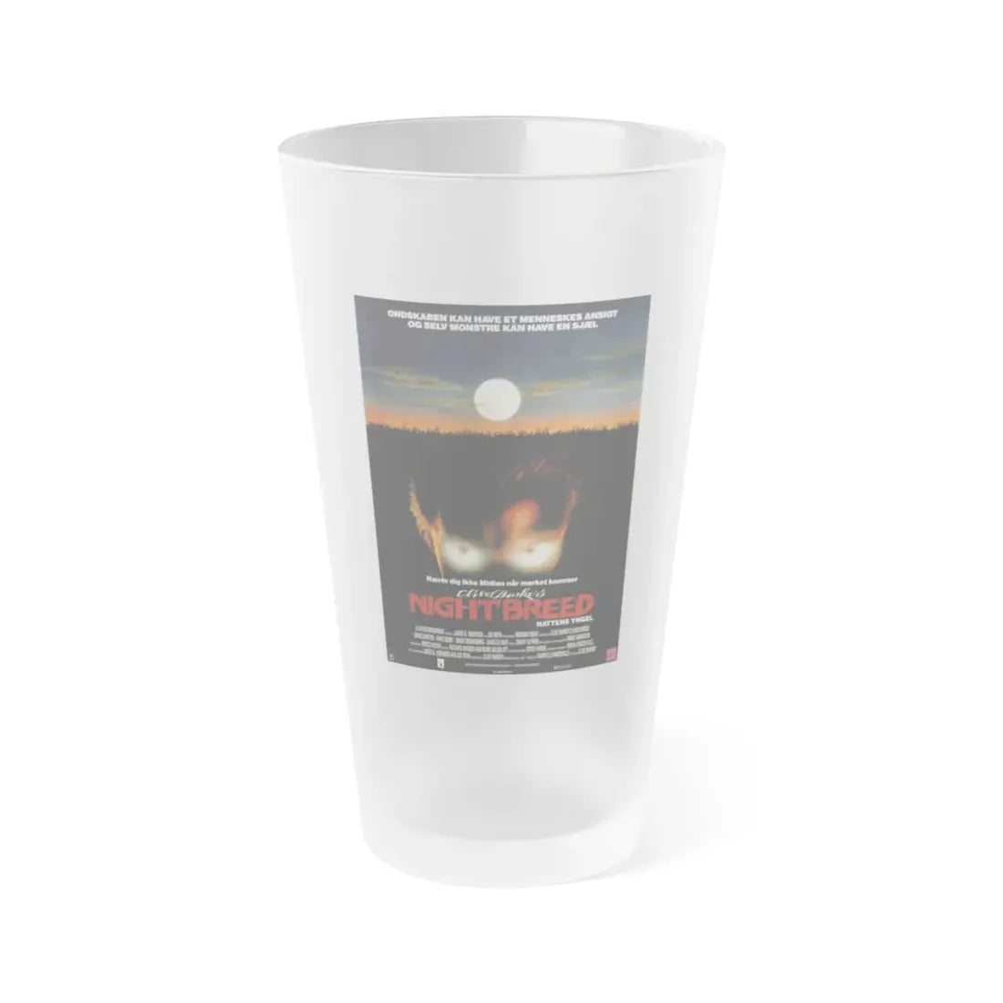 NIGHTBREED (DANISH) 1990 Movie Poster - Frosted Pint Glass 16oz 16oz Frosted - Go Mug Yourself