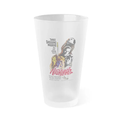 NIGHTMARE (2) 1964 Movie Poster - Frosted Pint Glass 16oz 16oz Frosted - Go Mug Yourself
