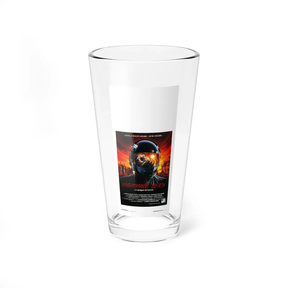 NIGHTMARE BEACH 1989 Movie Poster - Pint Glass 16oz 16oz - Go Mug Yourself