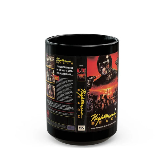 NIGHTMARE BEACH (VHS COVER) - Black Coffee Mug-15oz-Go Mug Yourself