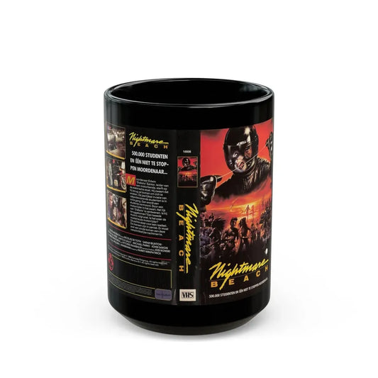 NIGHTMARE BEACH (VHS COVER) - Black Coffee Mug 15oz - Go Mug Yourself