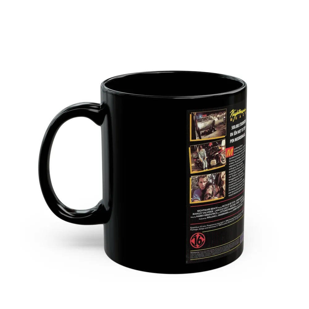 NIGHTMARE BEACH (VHS COVER) - Black Coffee Mug-Go Mug Yourself