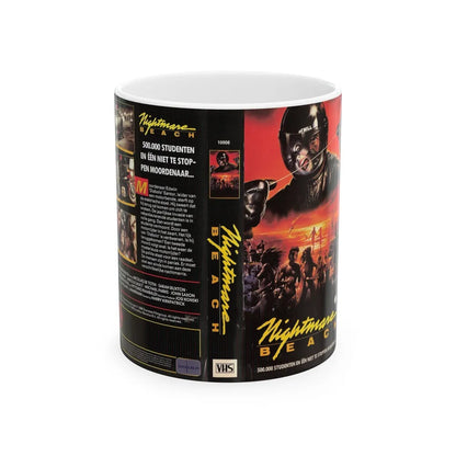 NIGHTMARE BEACH (VHS COVER) - White Coffee Mug-11oz-Go Mug Yourself