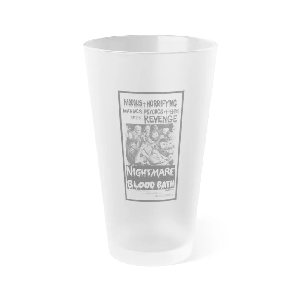 NIGHTMARE BLOOD BATH Movie Poster - Frosted Pint Glass 16oz-16oz-Frosted-Go Mug Yourself