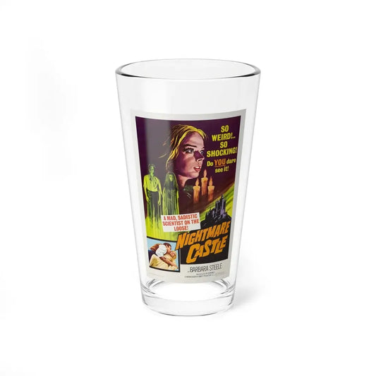 NIGHTMARE CASTLE 1965 Movie Poster - Pint Glass 16oz 16oz - Go Mug Yourself