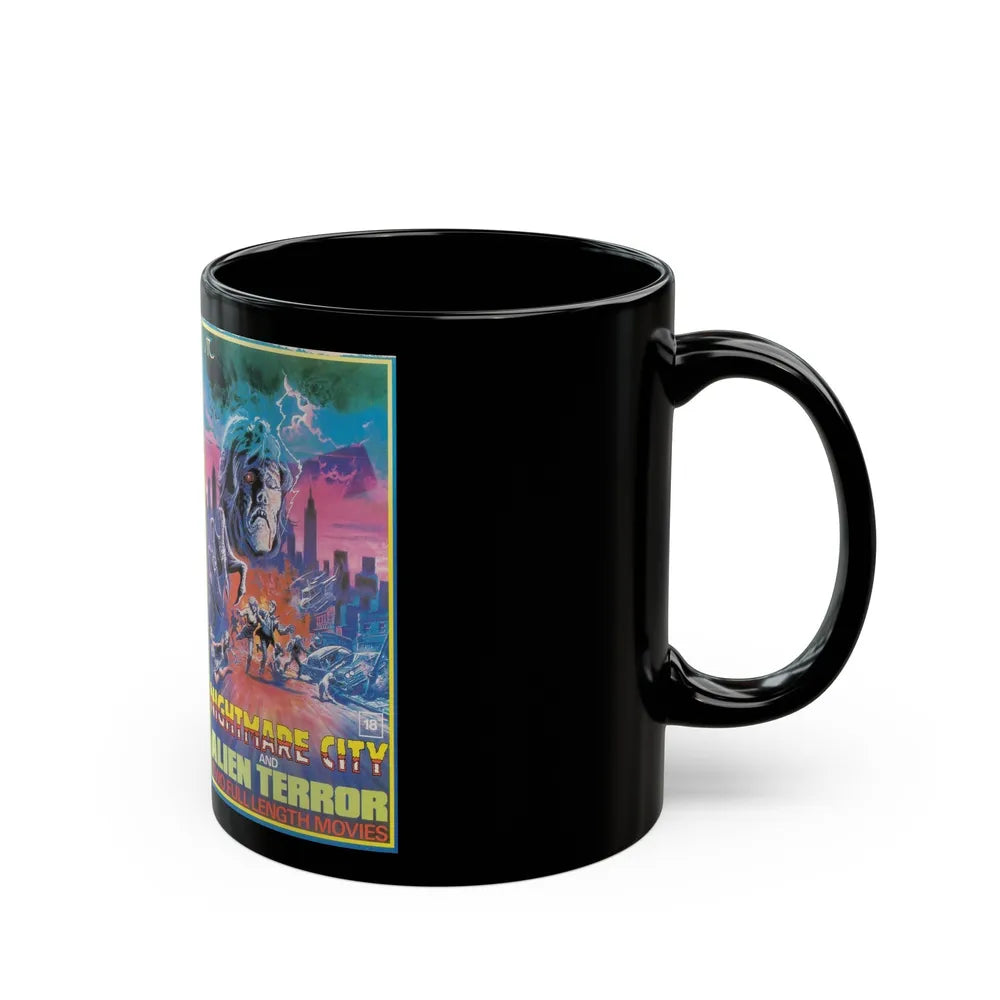 NIGHTMARE CITY AND ALIEN TERROR (VHS COVER) - Black Coffee Mug-Go Mug Yourself