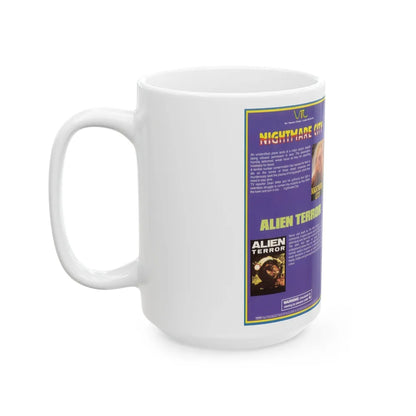 NIGHTMARE CITY AND ALIEN TERROR (VHS COVER) - White Coffee Mug-Go Mug Yourself