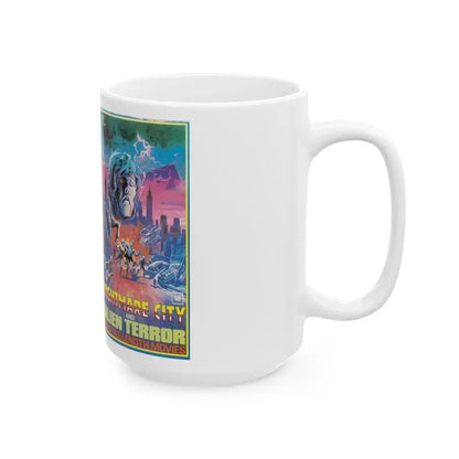 NIGHTMARE CITY AND ALIEN TERROR (VHS COVER) - White Coffee Mug - Go Mug Yourself