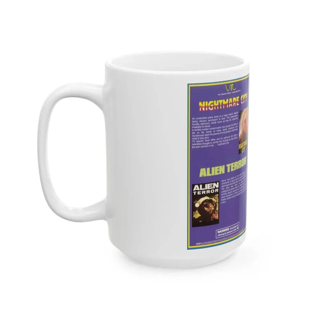 NIGHTMARE CITY AND ALIEN TERROR VTC (VHS COVER) - White Coffee Mug - Go Mug Yourself