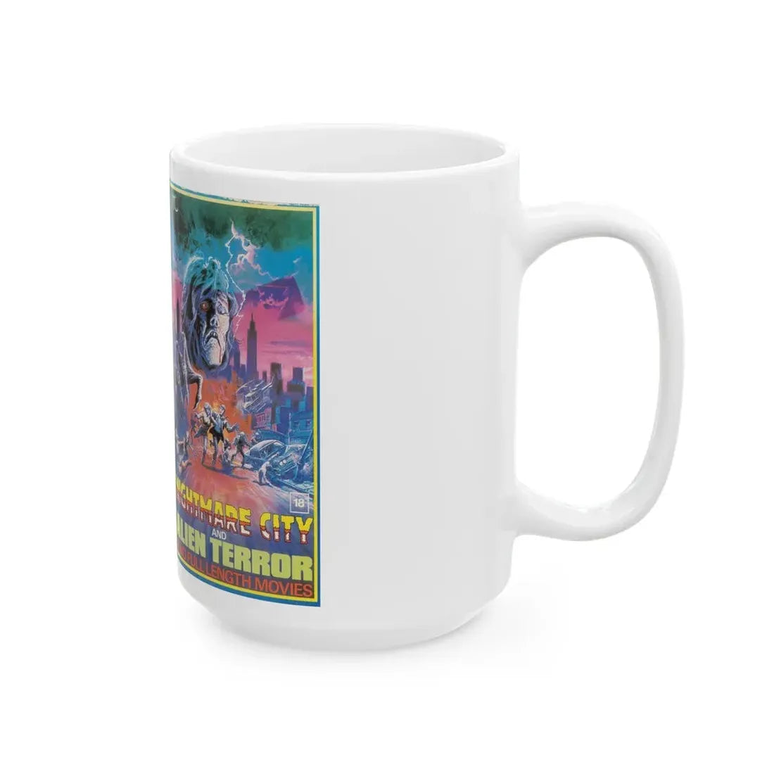 NIGHTMARE CITY AND ALIEN TERROR VTC (VHS COVER) - White Coffee Mug - Go Mug Yourself