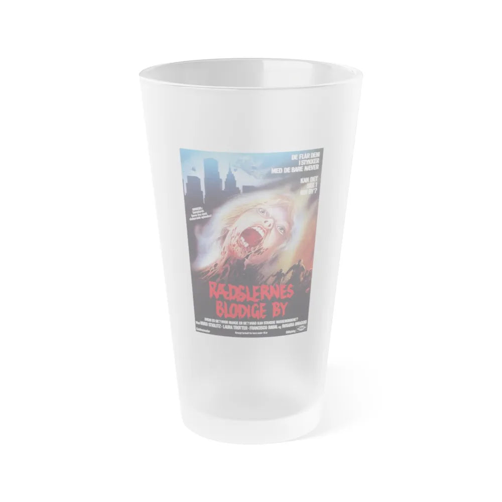 NIGHTMARE CITY (DANISH) 1980 Movie Poster - Frosted Pint Glass 16oz-16oz-Frosted-Go Mug Yourself